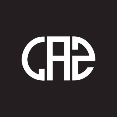 Siyah arka planda LAZ harf logosu tasarımı. LAZ yaratıcı harfler logosu konsepti. LAZ harf tasarımı.