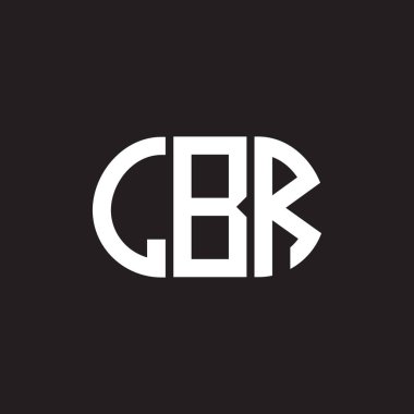 LBR harfi logo tasarımı siyah arkaplan üzerine. LBR yaratıcı harflerin baş harfleri logo kavramı. LBR harf tasarımı.