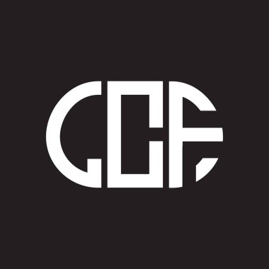 LCF harf logosu tasarımı siyah arka planda. LCF yaratıcı harflerin baş harfleri logo kavramı. LCF harf tasarımı.