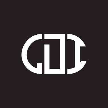 Siyah arka planda LDI harf logosu tasarımı. LDI yaratıcı harfler logosu konsepti. LDI harf tasarımı.