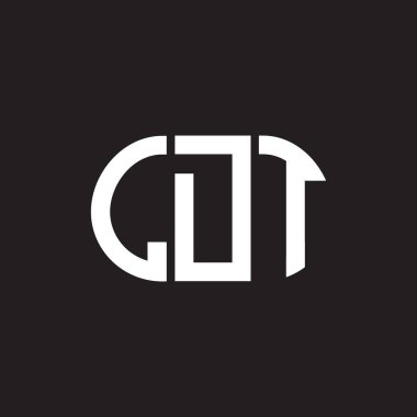Siyah arkaplanda LDT harf logosu tasarımı. LDT yaratıcı harflerin baş harfleri logo kavramı. LDT harf tasarımı.