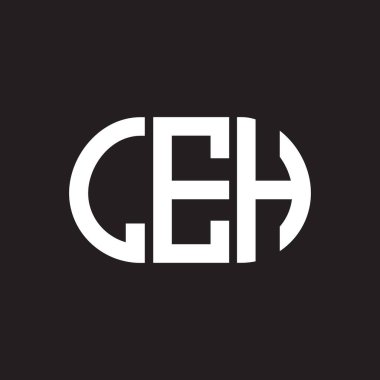 Siyah arkaplanda LEH harf logosu tasarımı. LEH yaratıcı harflerin baş harfleri logo kavramı. LEH harf tasarımı.