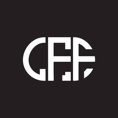 LFF harf logo tasarımı siyah arka planda. LFF yaratıcı harflerin baş harfleri logo kavramı. LFF harf tasarımı.