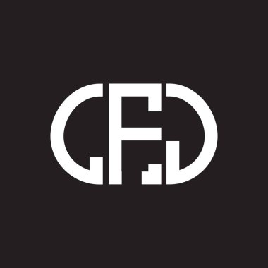 LFJ harf logosu tasarımı siyah arka planda. LFJ yaratıcı harflerin baş harfleri logo kavramı. LFJ harf tasarımı.