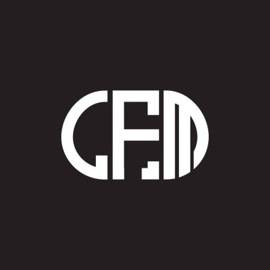 LFM harf logosu tasarımı siyah arka planda. LFM yaratıcı harflerin baş harfleri logo kavramı. LFM harf tasarımı.