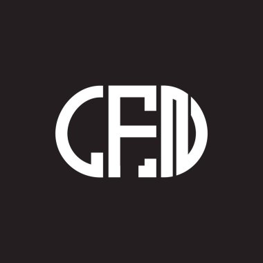 LFN harfi logo tasarımı siyah arkaplan üzerine. LFN yaratıcı harflerin baş harfleri logo kavramı. LFN harf tasarımı.