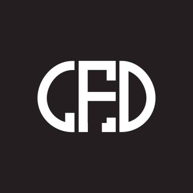 LFO harfi logo tasarımı siyah arka planda. LFO yaratıcı harflerin baş harfleri logo kavramı. LFO harfi tasarımı.