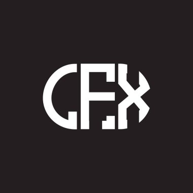 LFX harfi logo tasarımı siyah arkaplan üzerine. LFX yaratıcı harflerin baş harfleri logo kavramı. LFX harf tasarımı.