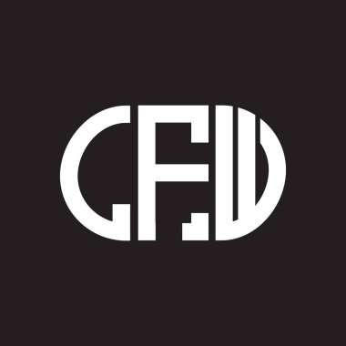 LFW harf logosu tasarımı siyah arka planda. LFW yaratıcı harflerin baş harfleri logo kavramı. LFW harf tasarımı.