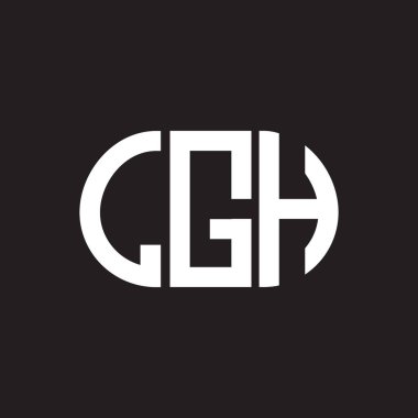 Siyah arka planda LGH harfli logo tasarımı. LGH yaratıcı harflerin baş harfleri logo kavramı. LGH harf tasarımı.