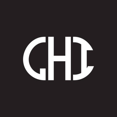 Siyah arka planda LHI harf logosu tasarımı. LHI yaratıcı harflerin baş harfleri logo kavramı. LHI harf tasarımı.