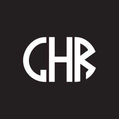 LHR harf logo tasarımı siyah arka planda. LHR yaratıcı harflerin baş harfleri logo kavramı. LHR harf tasarımı.