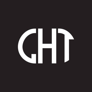 Siyah arkaplanda LHT harf logosu tasarımı. LHT yaratıcı harf logosu konsepti. LHT harf tasarımı.