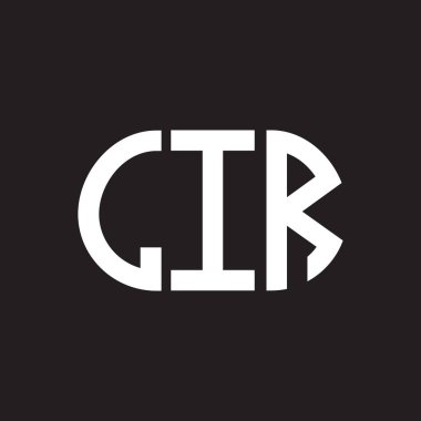 Siyah arka planda LIR harfi logo tasarımı. LIR yaratıcı harf logosu konsepti. LIR harf tasarımı.