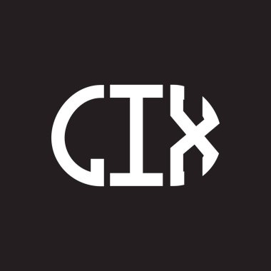 Siyah arkaplanda LIX harfli logo tasarımı. LIX yaratıcı harf logosu konsepti. LIX harf tasarımı.