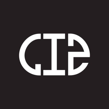 Siyah arkaplanda LIZ harfi logo tasarımı. LIZ yaratıcı harflerin baş harfleri logo kavramı. LIZ harf tasarımı.