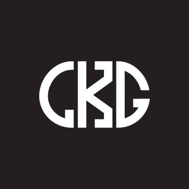 LKG harfi logo tasarımı siyah arkaplan üzerine. LKG yaratıcı harflerin baş harfleri logo kavramı. LKG harf tasarımı.