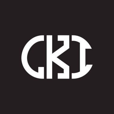 LKI harfi logo tasarımı siyah arka planda. LKI yaratıcı harflerin baş harfleri logo kavramı. LKI harf tasarımı.