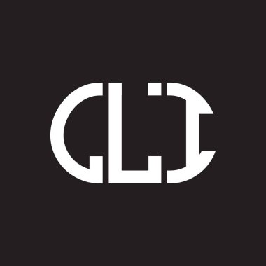 LLI harfi logo tasarımı siyah arka planda. LLI yaratıcı harfler logosu konsepti. LLI harf tasarımı.