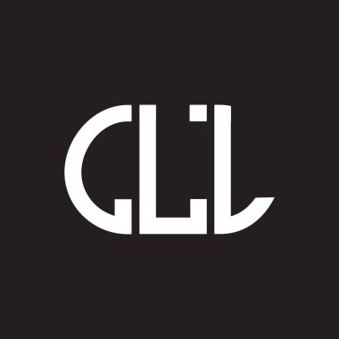 LLL harfi logo tasarımı siyah arka planda. Yaratıcı harflerin baş harfleri logo kavramı. LLL harf tasarımı.