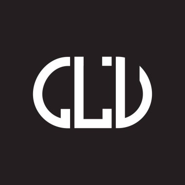 LLU harf logosu tasarımı siyah arka planda. LLU yaratıcı harflerin baş harfleri logo kavramı. LLU harf tasarımı.