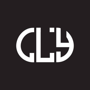 LLY harfi logo tasarımı siyah arka planda. LLY yaratıcı harflerin baş harfleri logo kavramı. LLY harf tasarımı.