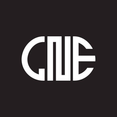 LNE harfi logo tasarımı siyah arka planda. LNE yaratıcı harflerin baş harfleri logo kavramı. LNE harf tasarımı.