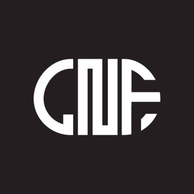 LNF harf logosu tasarımı siyah arka planda. LNF yaratıcı harflerin baş harfleri logo kavramı. LNF harf tasarımı.