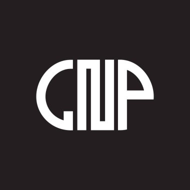 LNP harfi logo tasarımı siyah arkaplan üzerine. LNP yaratıcı harflerin baş harfleri logo kavramı. LNP harf tasarımı.