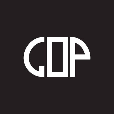 Siyah arka planda LOP harfi logo tasarımı. LOP yaratıcı harflerin baş harfleri logo kavramı. LOP harf tasarımı.