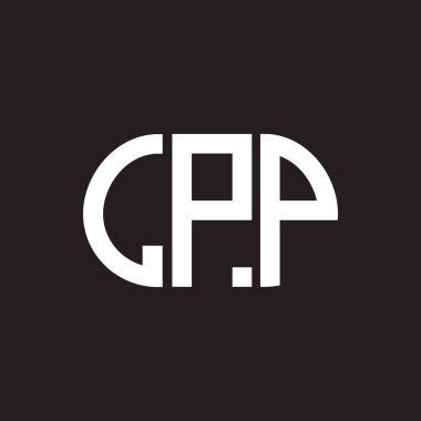 LPP harfi logo tasarımı siyah arkaplan üzerine. LPP yaratıcı harflerin baş harfleri logo kavramı. LPP harf tasarımı.