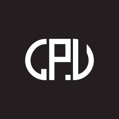 LPV harf logosu tasarımı siyah arkaplanda. LPV yaratıcı harflerin baş harfleri logo kavramı. LPV harf tasarımı.
