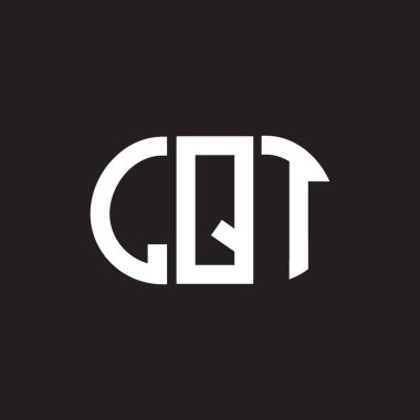 Siyah arkaplanda LQT harf logosu tasarımı. LQT yaratıcı harflerin baş harfleri logo kavramı. LQT harf tasarımı.