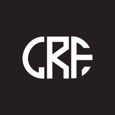 LRF harf logo tasarımı siyah arka planda. LRF yaratıcı harflerin baş harfleri logo kavramı. LRF harf tasarımı.