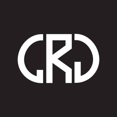 LRJ harf logosu tasarımı siyah arka planda. LRJ yaratıcı harflerin baş harfleri logo kavramı. LRJ harf tasarımı.