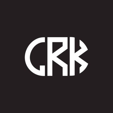 Siyah arka planda LRK harf logosu tasarımı. LRK yaratıcı harflerin baş harfleri logo kavramı. LRK harf tasarımı.