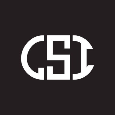 Siyah arkaplanda LSI harf logosu tasarımı. LSI yaratıcı harflerin baş harfleri logo kavramı. LSI harf tasarımı.