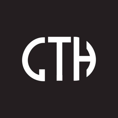 Siyah arka planda LTH harfi logo tasarımı. Yaratıcı harflerin baş harfleri logo konsepti. LTH harf tasarımı.
