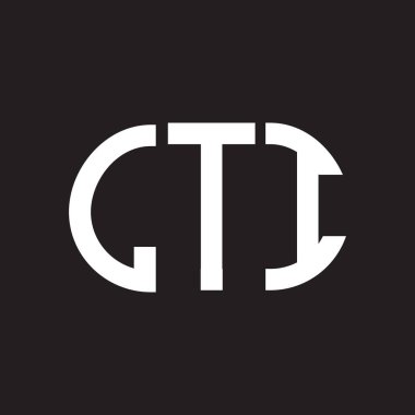 LTI harf logosu tasarımı siyah arka planda. LTI yaratıcı harfler logosu konsepti. LTI harf tasarımı.