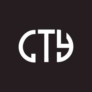 Siyah arka planda LTY harf logosu tasarımı. LTY yaratıcı harfler logosu konsepti. LTY harf tasarımı.