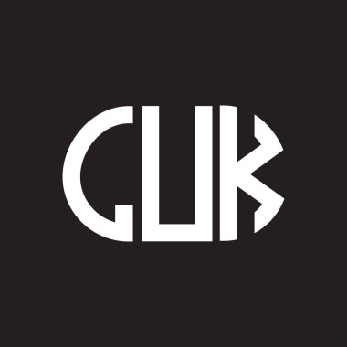 LUK harfi logo tasarımı siyah arka planda. LUK yaratıcı harflerin baş harfleri logo kavramı. LUK harf tasarımı.