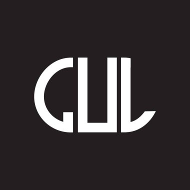 LUL harf logosu tasarımı siyah arka planda. LUL yaratıcı harflerin baş harfleri logo kavramı. LUL harf tasarımı.