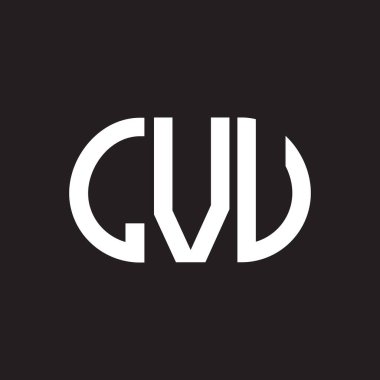 LVU harf logosu tasarımı siyah arka planda. LVU yaratıcı harflerin baş harfleri logo kavramı. LVU harf tasarımı.