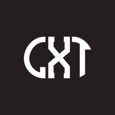 Siyah arkaplanda LXT harf logosu tasarımı. LXT yaratıcı harf logosu konsepti. LXT harf tasarımı.