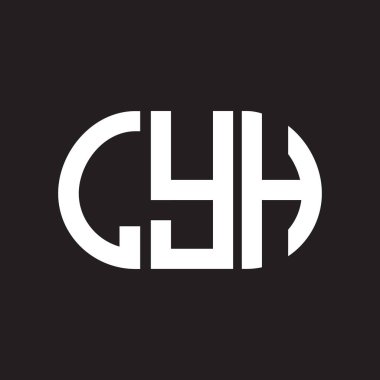 LYH harf logosu tasarımı siyah arka planda. LYH yaratıcı harflerin baş harfleri logo kavramı. LYH harf tasarımı.