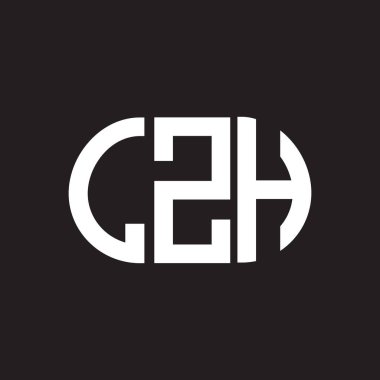 Siyah arkaplanda LZH harf logosu tasarımı. LZH yaratıcı harflerin baş harfleri logo konsepti. LZH harf tasarımı.