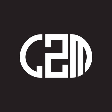 Siyah arkaplanda LZM harf logosu tasarımı. LZM yaratıcı harflerin baş harfleri logo kavramı. LZM harf tasarımı.