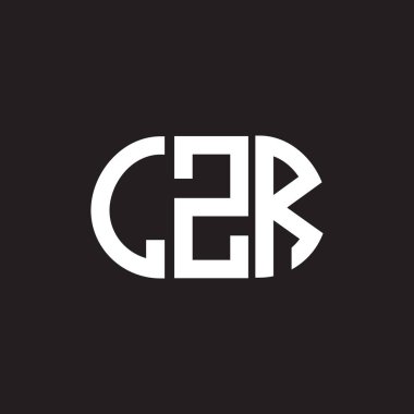 Siyah arka planda LZR harf logosu tasarımı. LZR yaratıcı harflerin baş harfleri logo kavramı. LZR harf tasarımı.