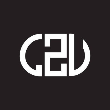 Siyah arkaplanda LZV harf logosu tasarımı. İZV yaratıcı harflerin baş harfleri logo kavramı. LZV harf tasarımı.