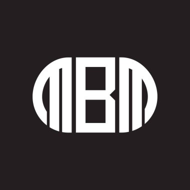 Siyah arkaplanda MBM harf logosu tasarımı. MBM yaratıcı harflerin baş harfleri logo kavramı. MBM harf tasarımı.